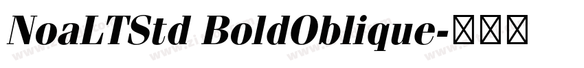NoaLTStd BoldOblique字体转换